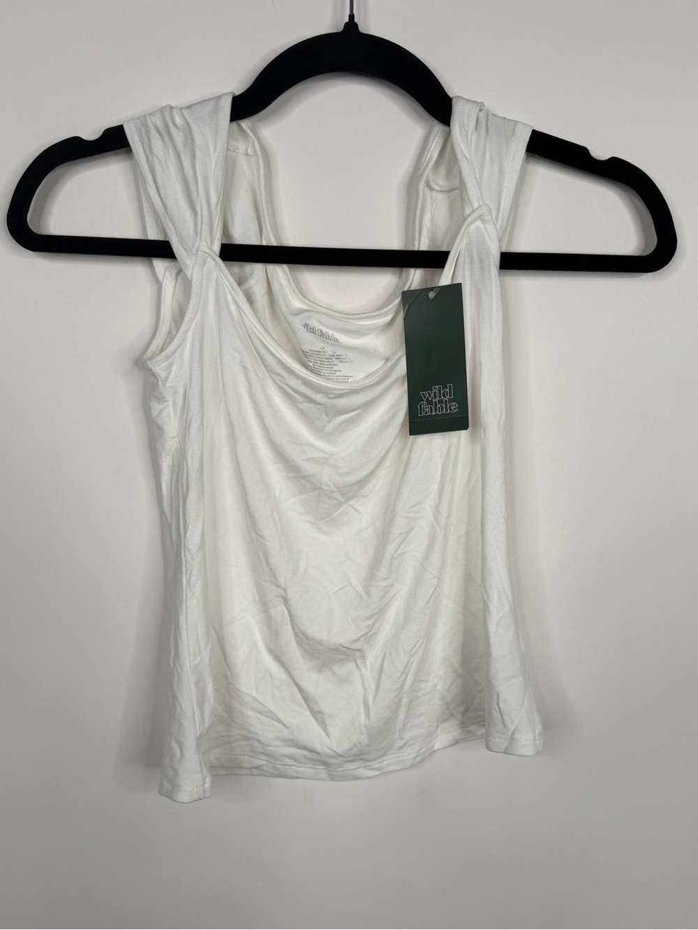 Target White Knot-Shoulder Tank Top